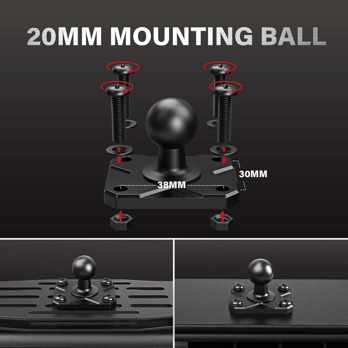 1Zero Metal AMPS Ball Base and 20 mm Mount Kit: Where it works